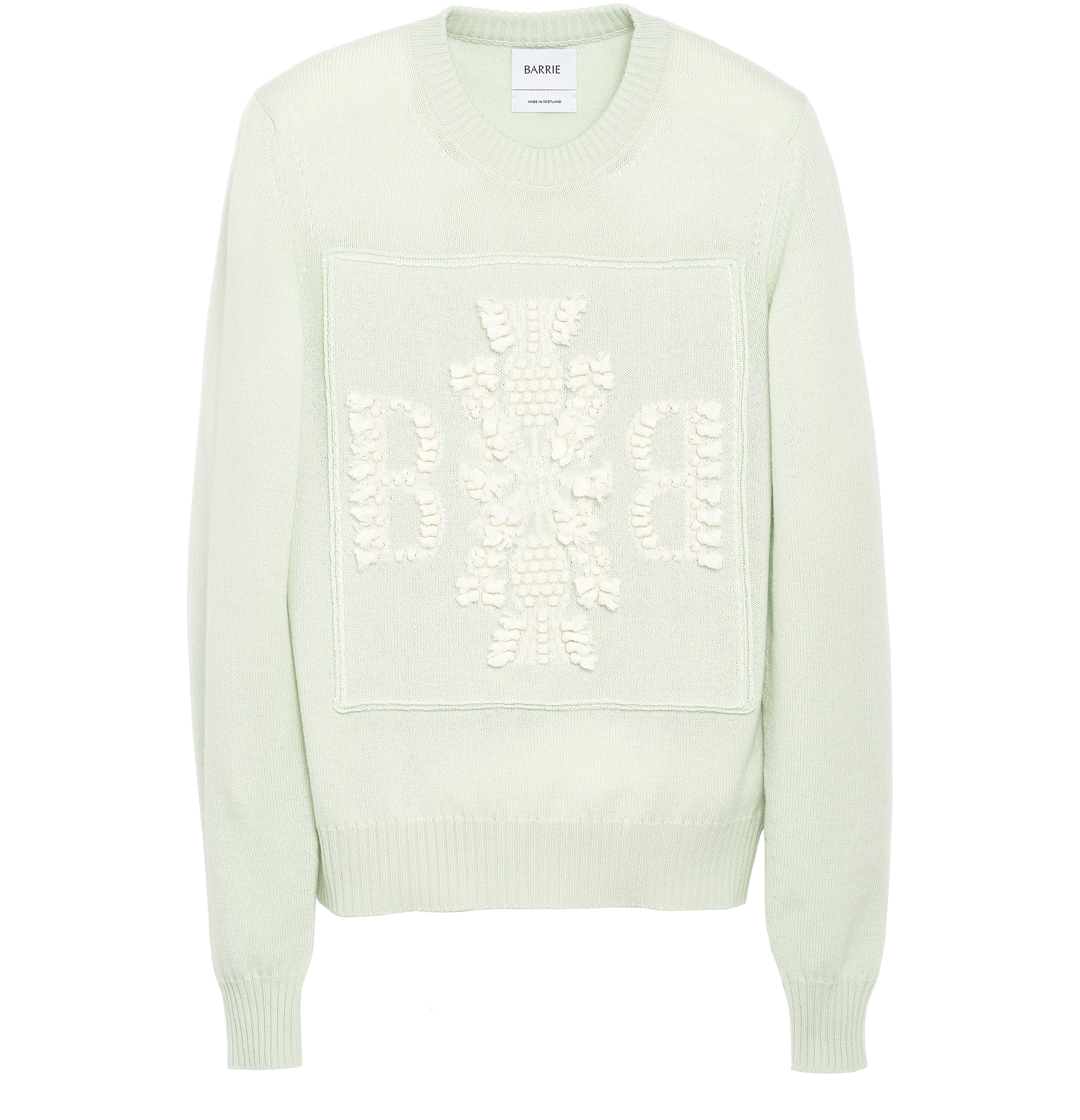 Barrie 3D cashmere logo round-neck jumper