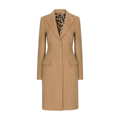 Dolce & Gabbana Single-breasted camel wool coat