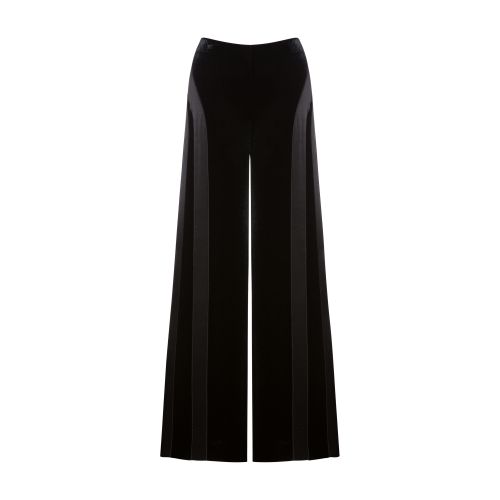 Alberta Ferretti Velvet trousers with satin patch