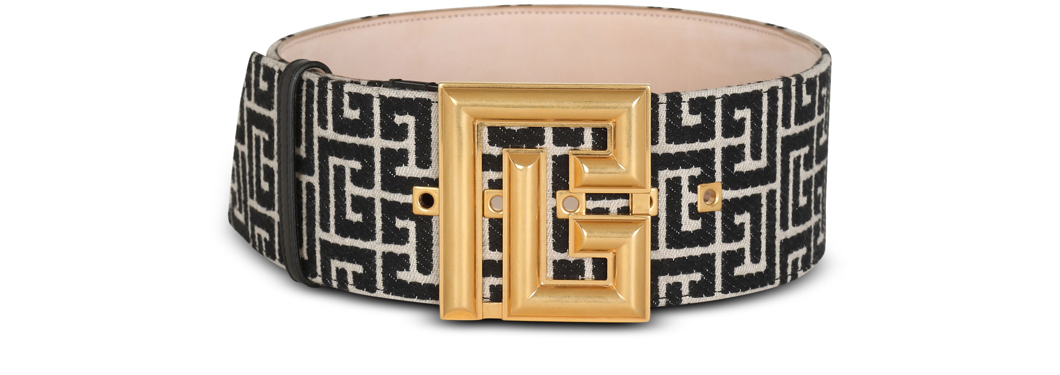 Balmain PB Belt in monogrammed jacquard