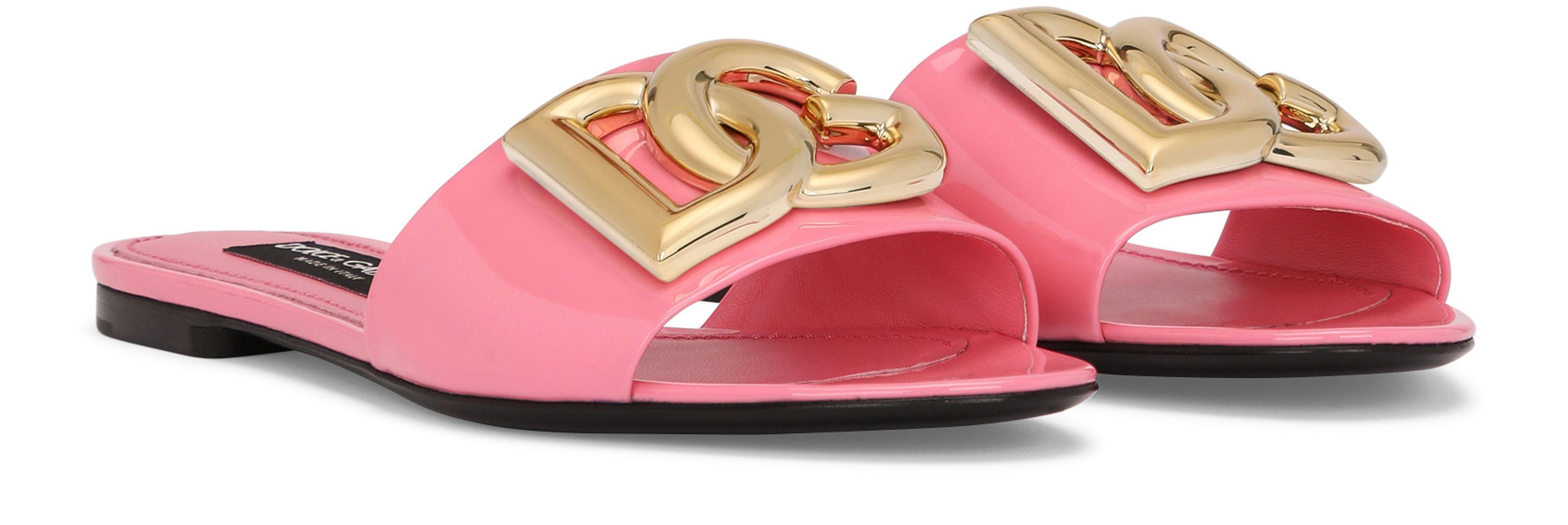 Dolce & Gabbana Patent leather sliders with DG logo