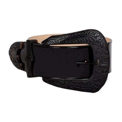 Balmain Patent leather Western belt