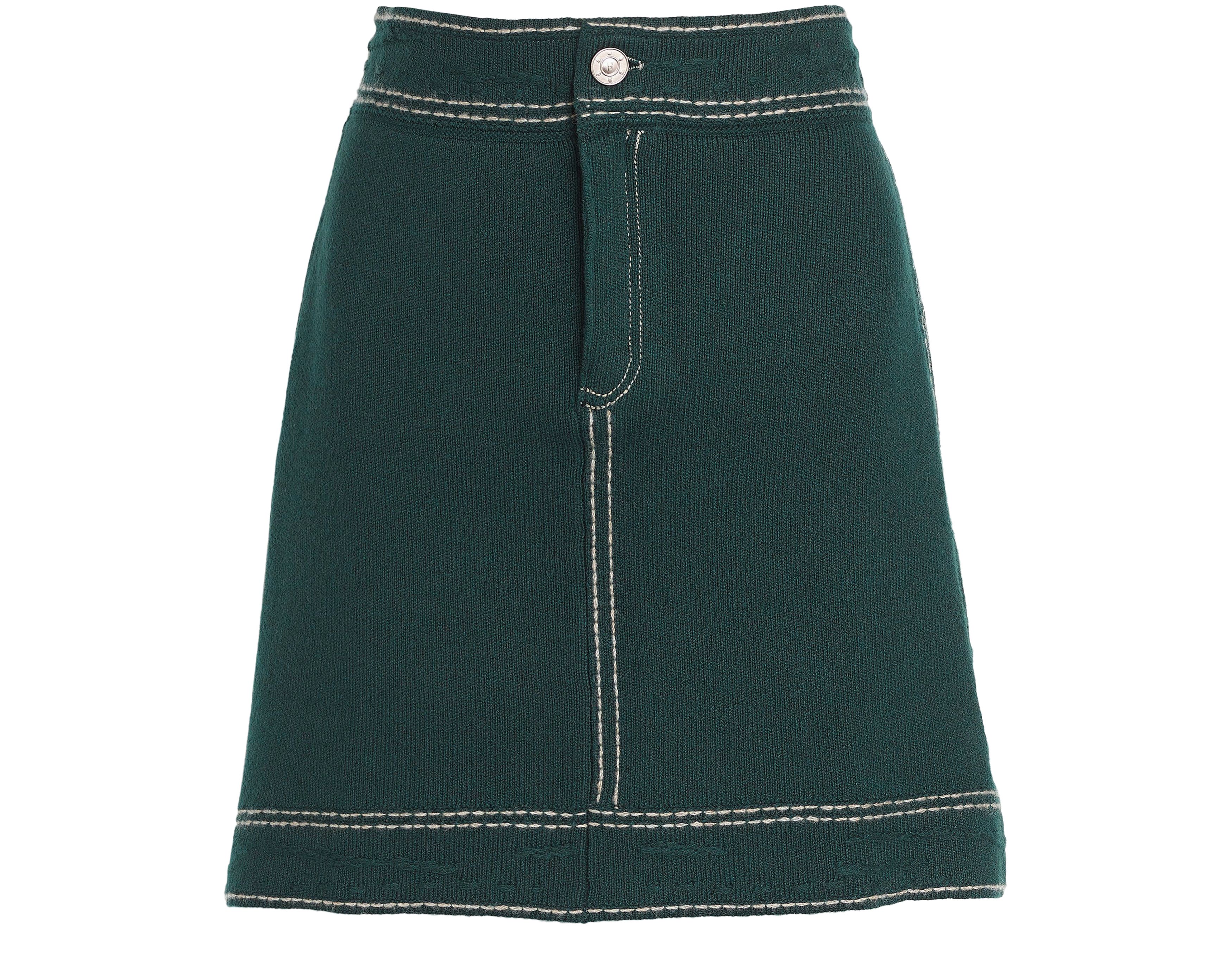 Barrie Denim cashmere and cotton skirt