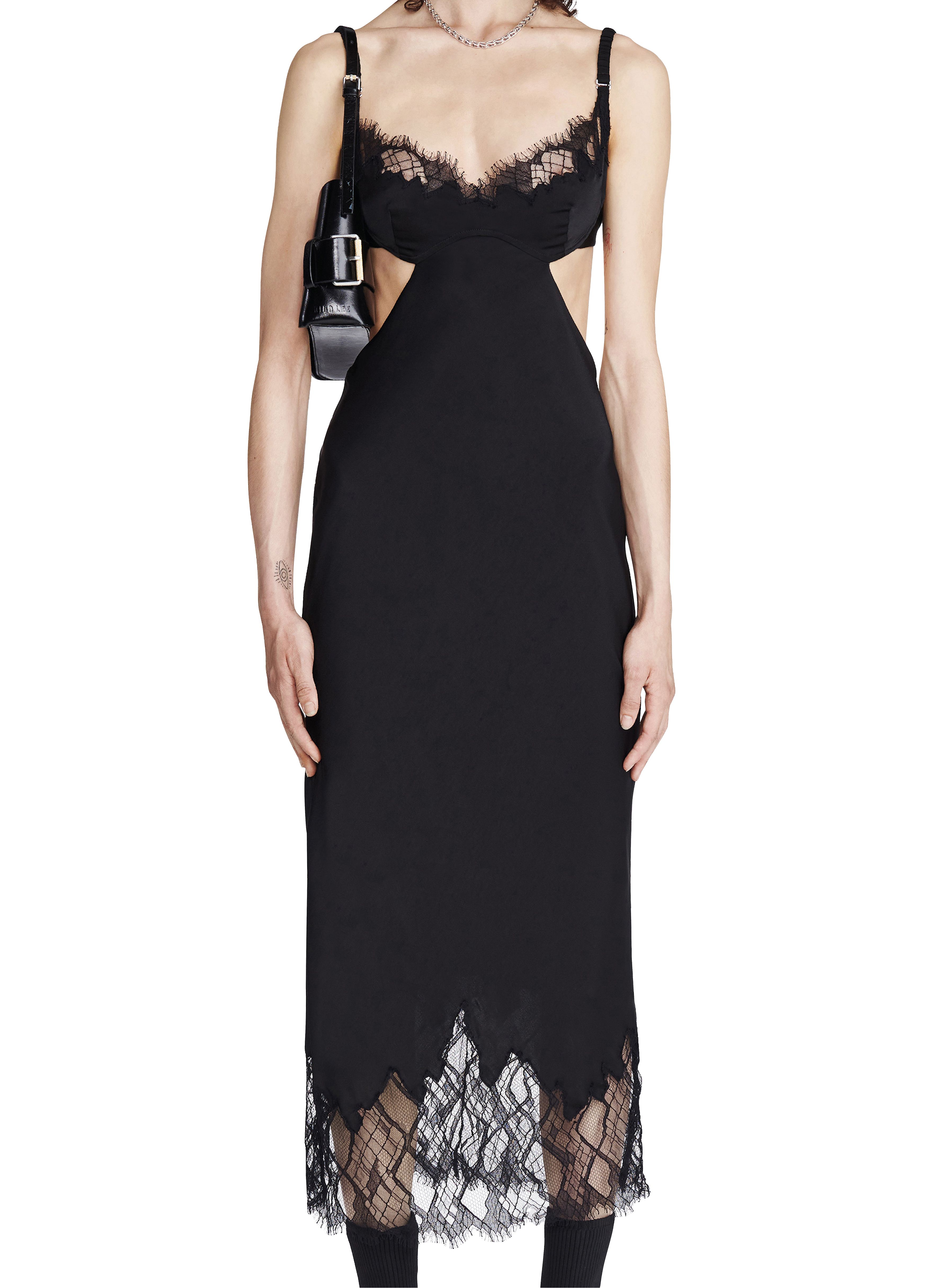 Dion Lee Snake lace applique slip dress