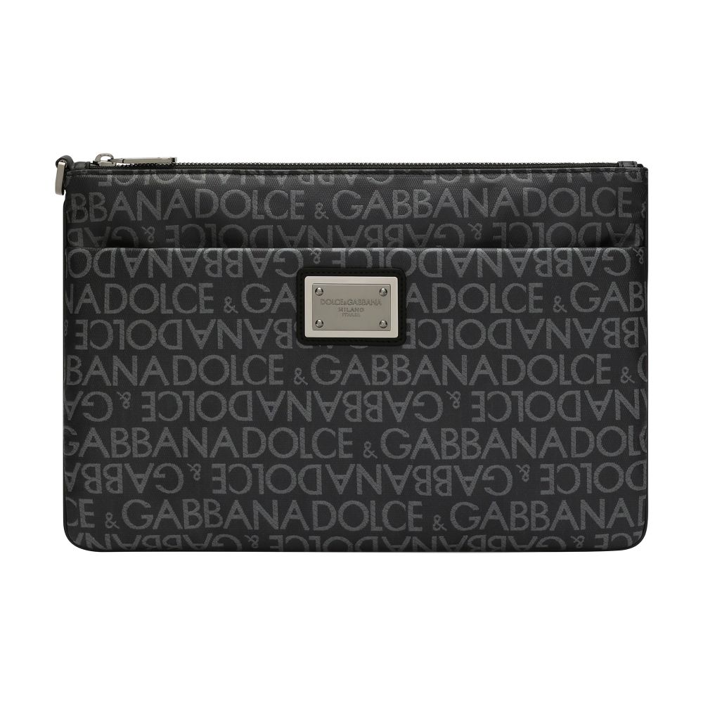 Dolce & Gabbana Coated jacquard clutch