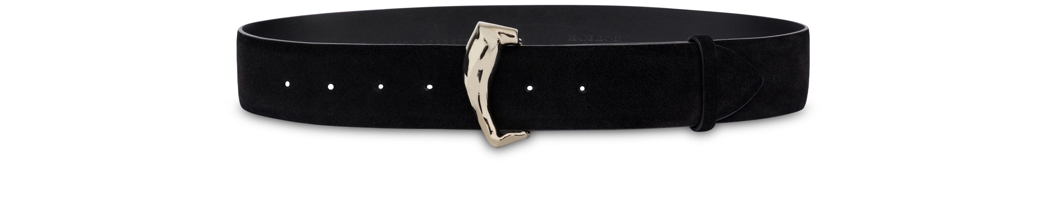 Alberta Ferretti Suede belt with hammered buckle