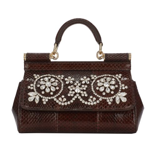 Dolce & Gabbana Small Sicily bag with rhinestones