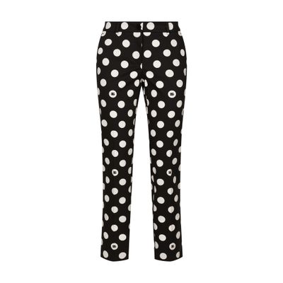 Dolce & Gabbana Cotton pants with polka-dot print