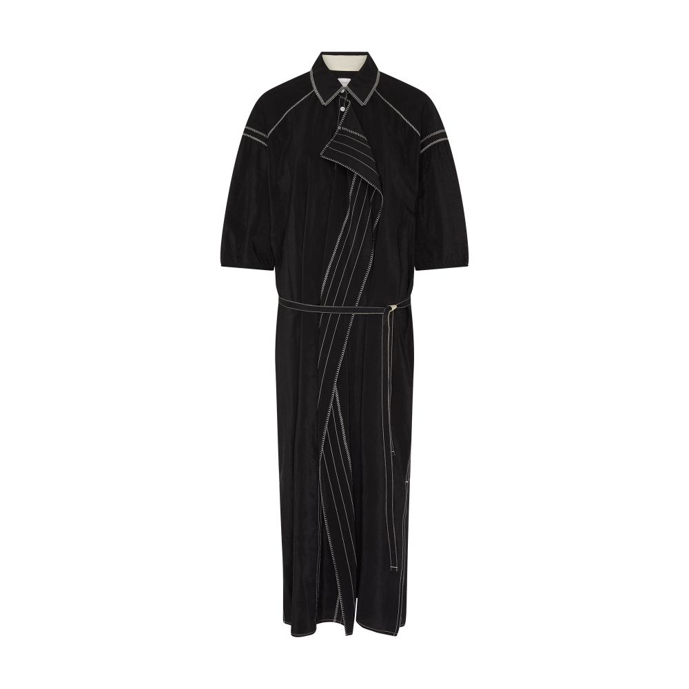 Lemaire Embroidered asymmetrical shirt dress