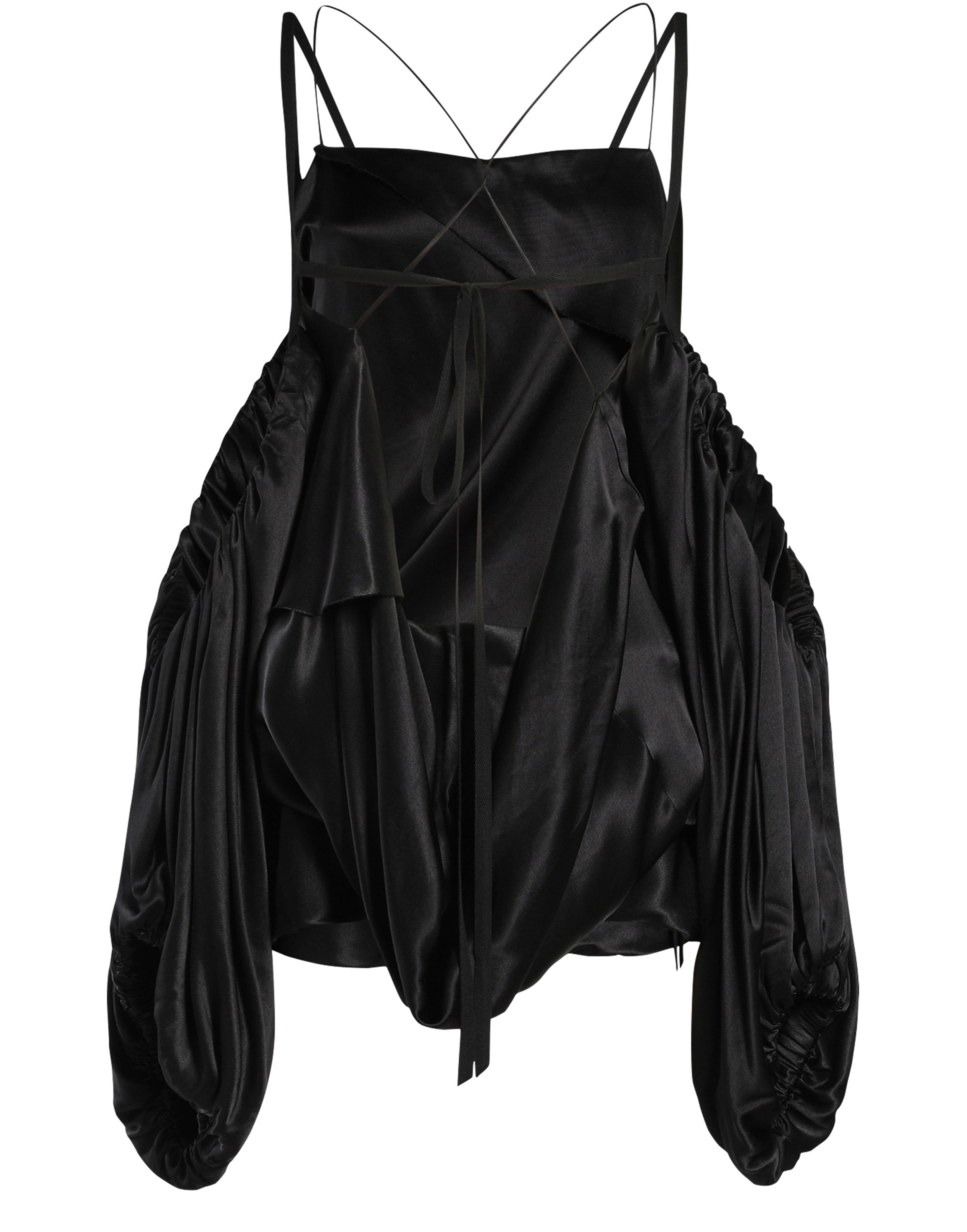 Ann Demeulemeester Melba Mini Asymmetric Dress With Detachable Sleeves