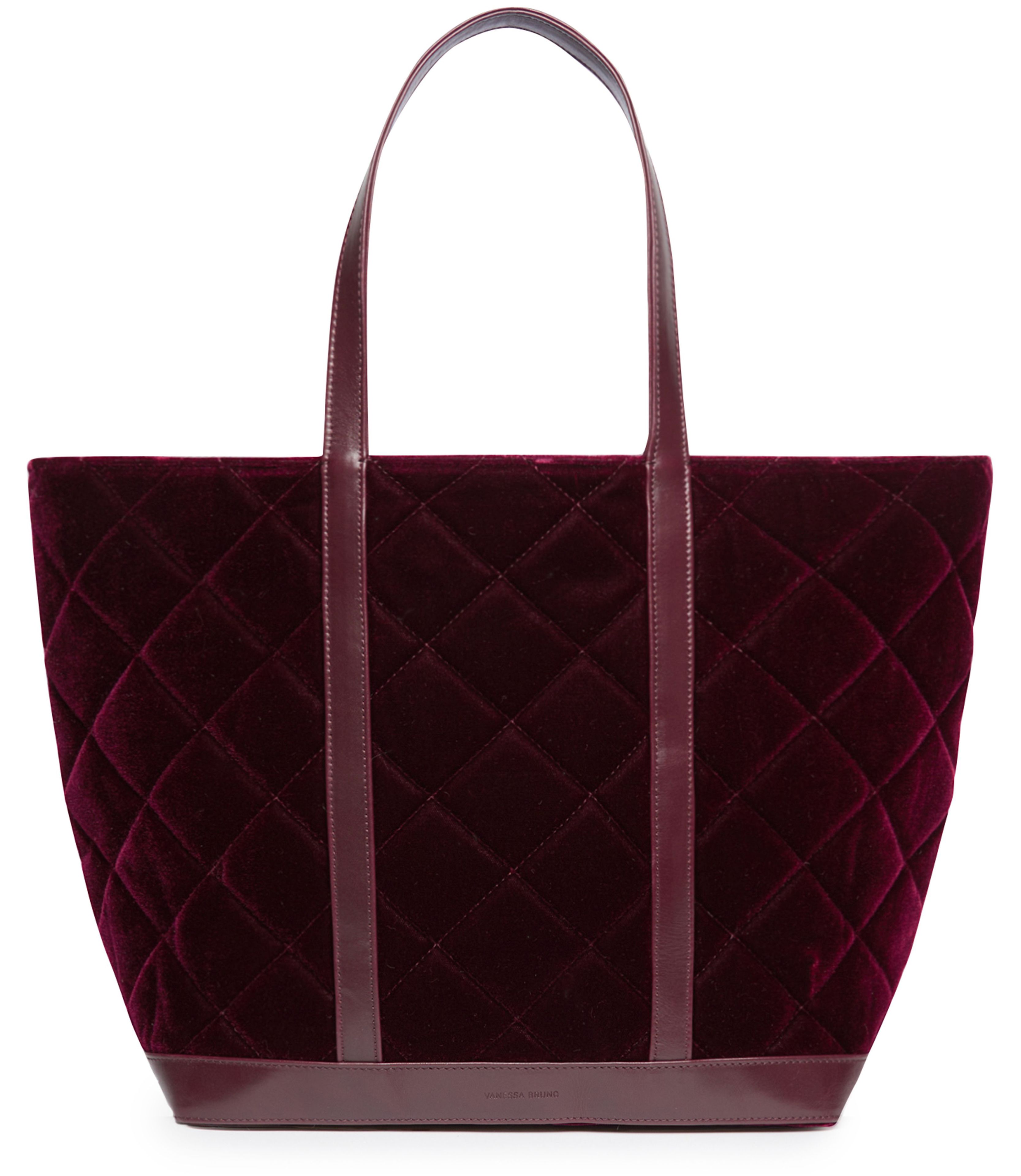  Velvet padded L tote bag