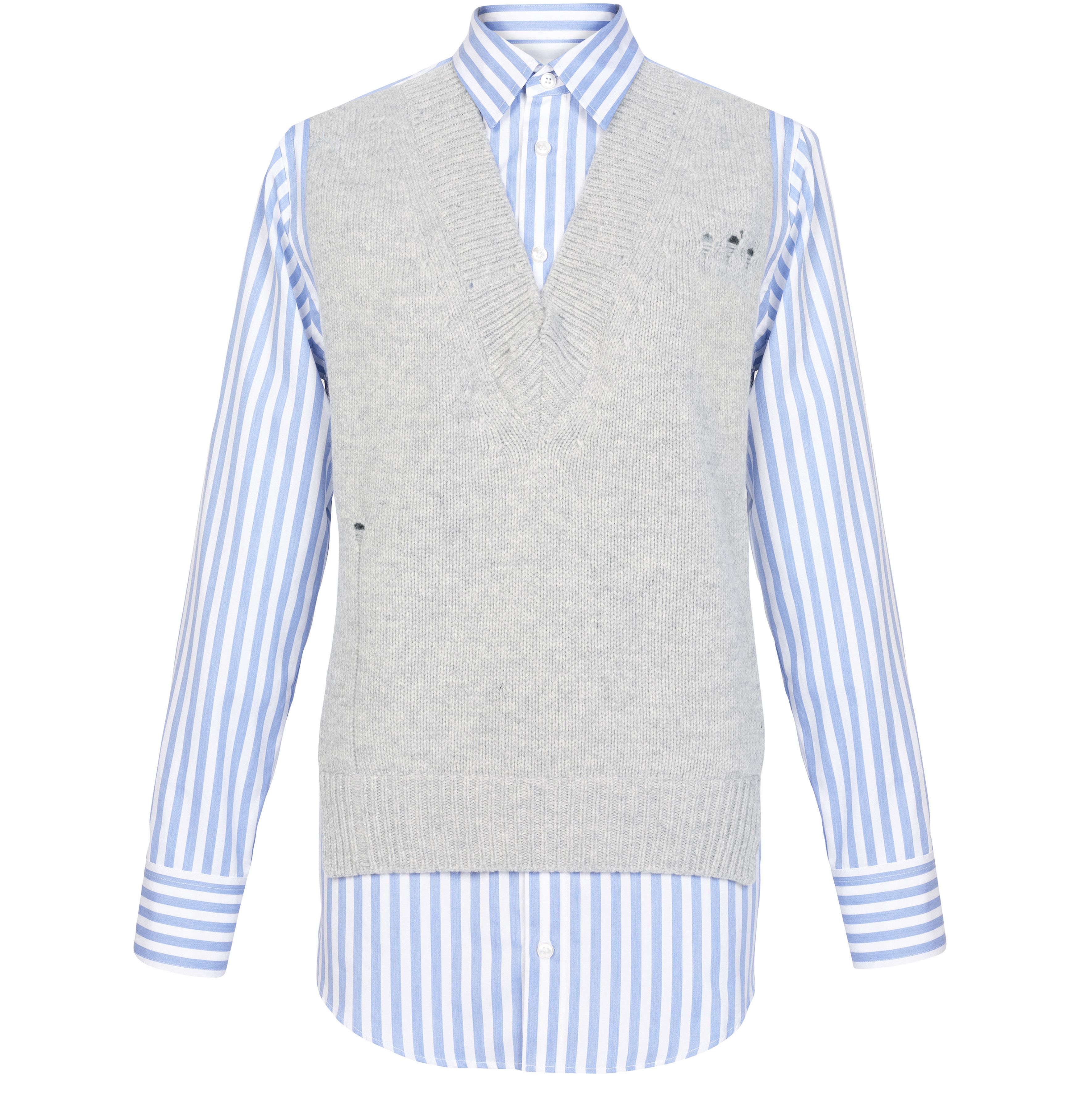 Maison Margiela Spliced knit shirt