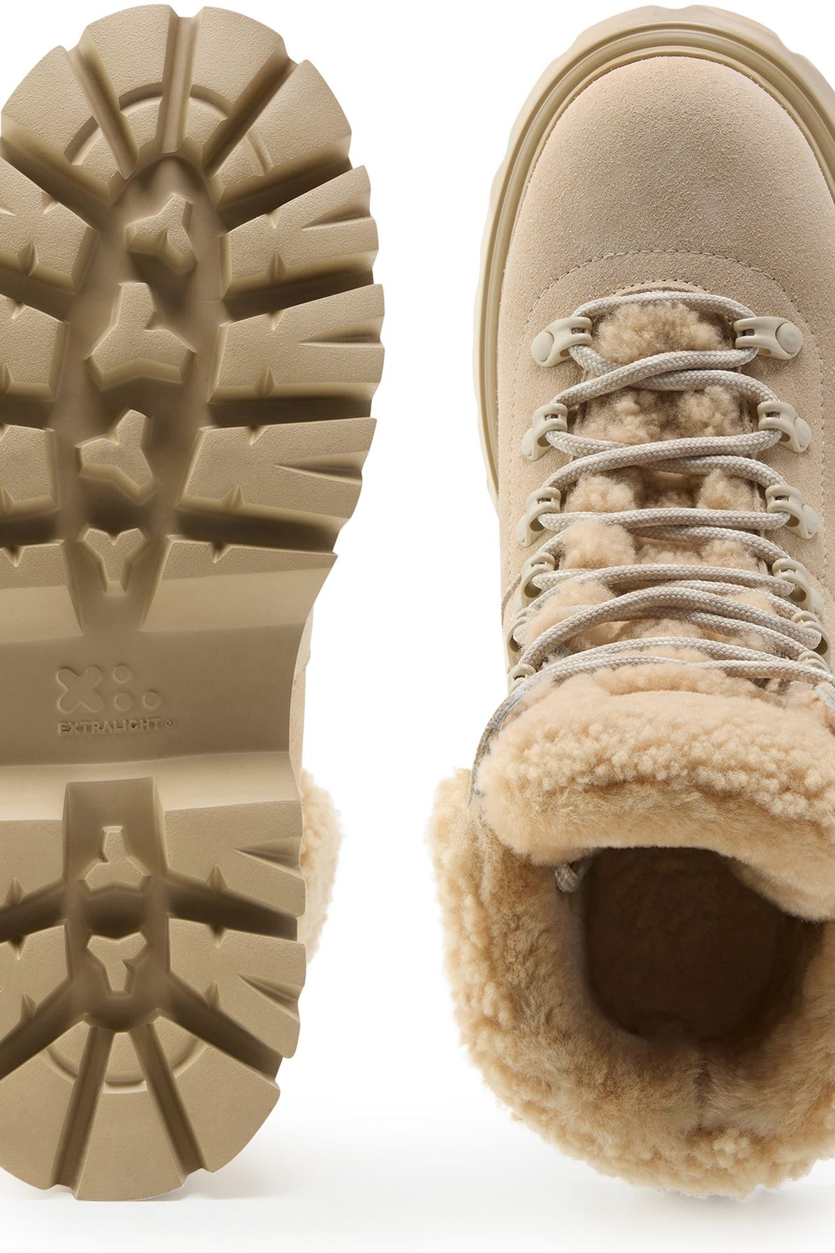 Woolrich Hiking Boots in Suede and Sheepskin