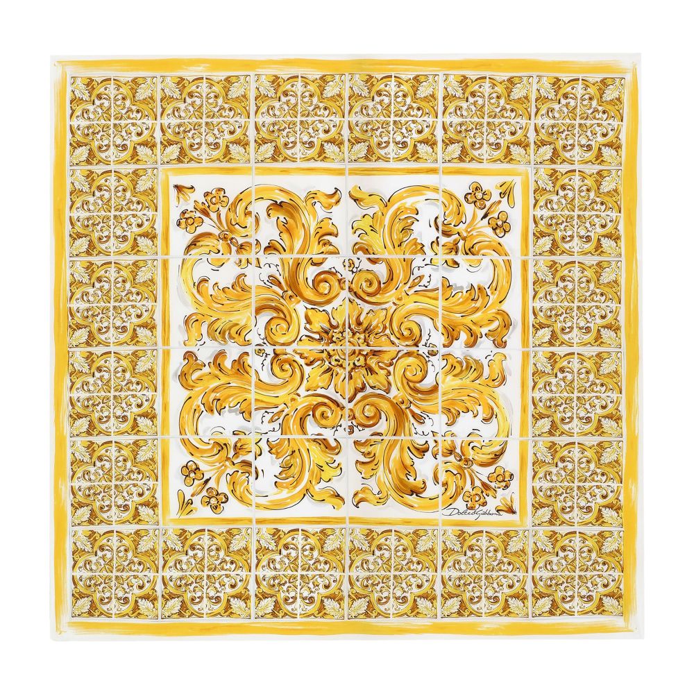 Dolce & Gabbana Majolica cotton foulard (70x70)