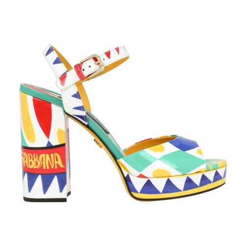 Dolce & Gabbana Polished calfskin platform sandals