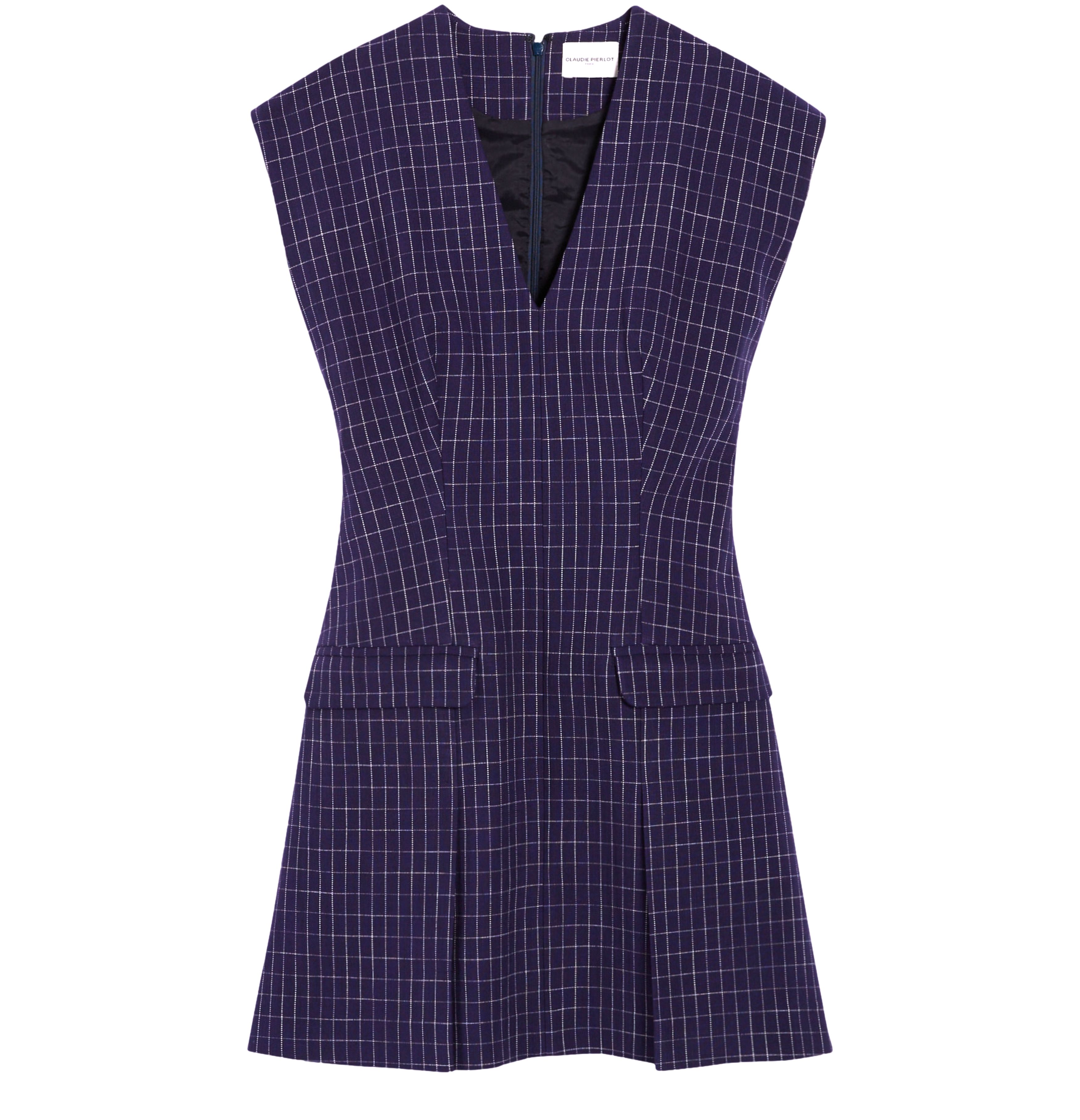  Short indigo checked dress