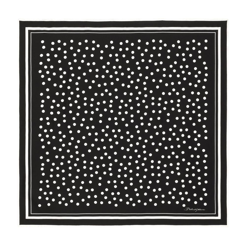 Dolce & Gabbana Polka-dot twill scarf (70x70)