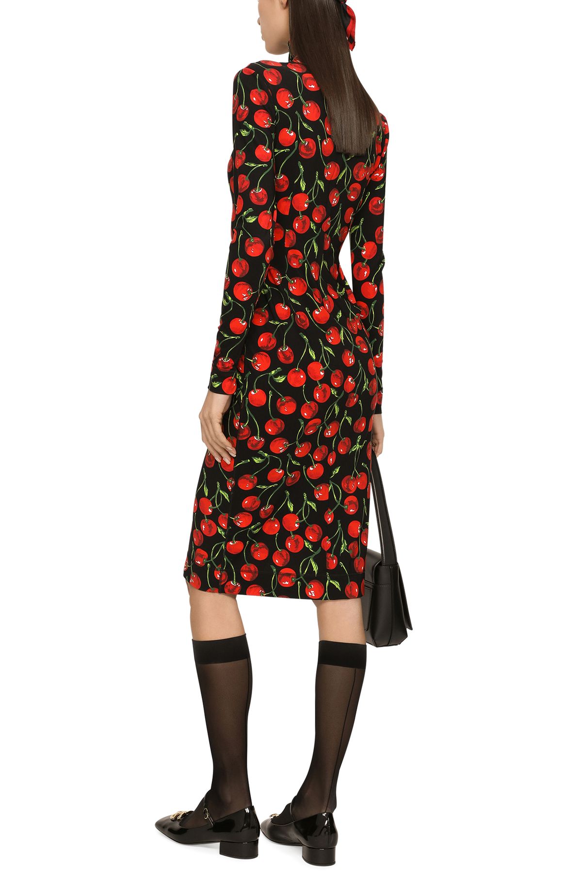 Dolce & Gabbana Long-sleeved jersey midi dress