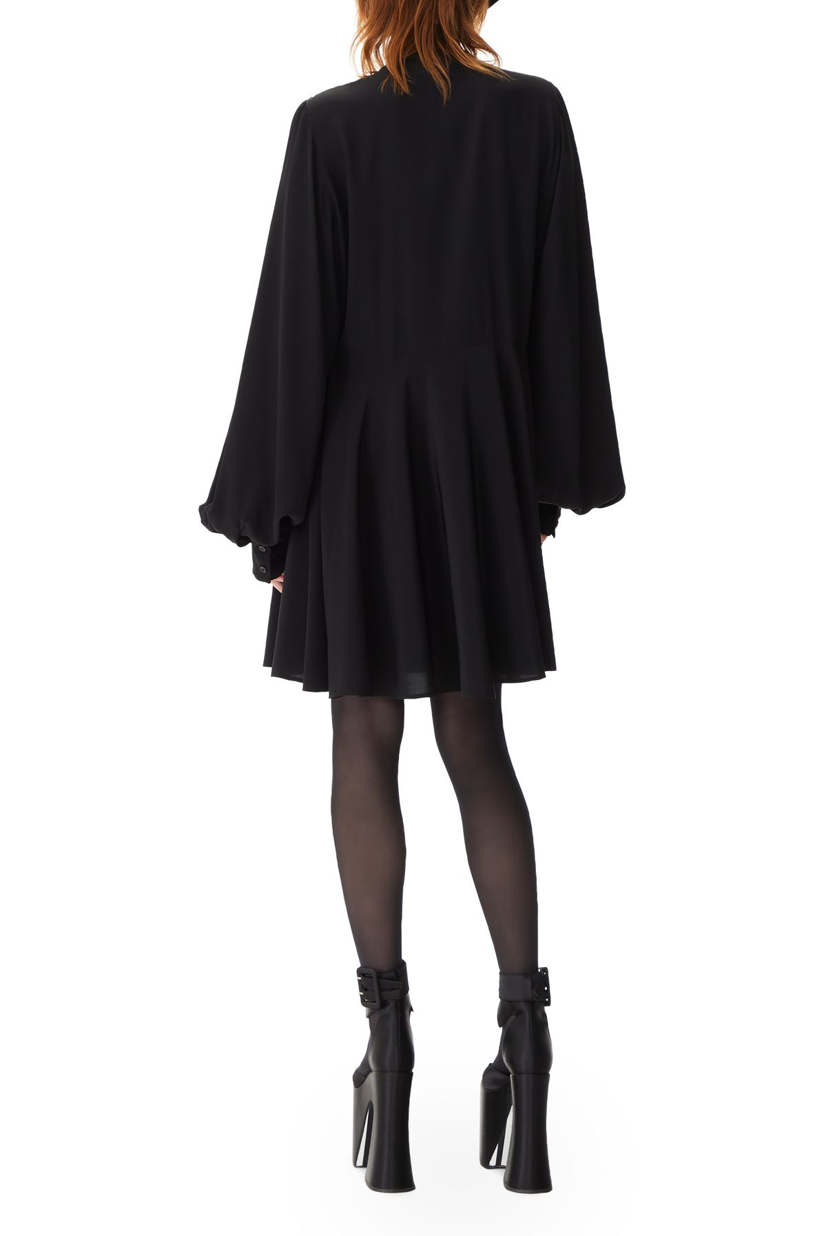 Nina Ricci Crepe De Chine Midi Shirt Dress