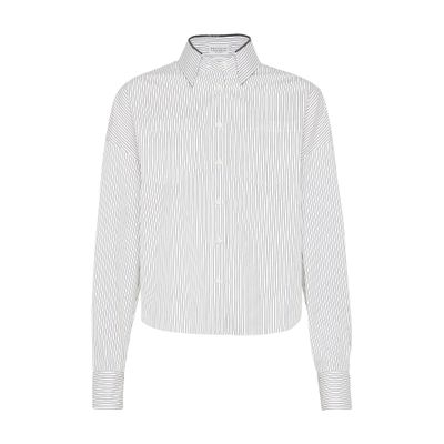 Brunello Cucinelli Striped poplin shirt