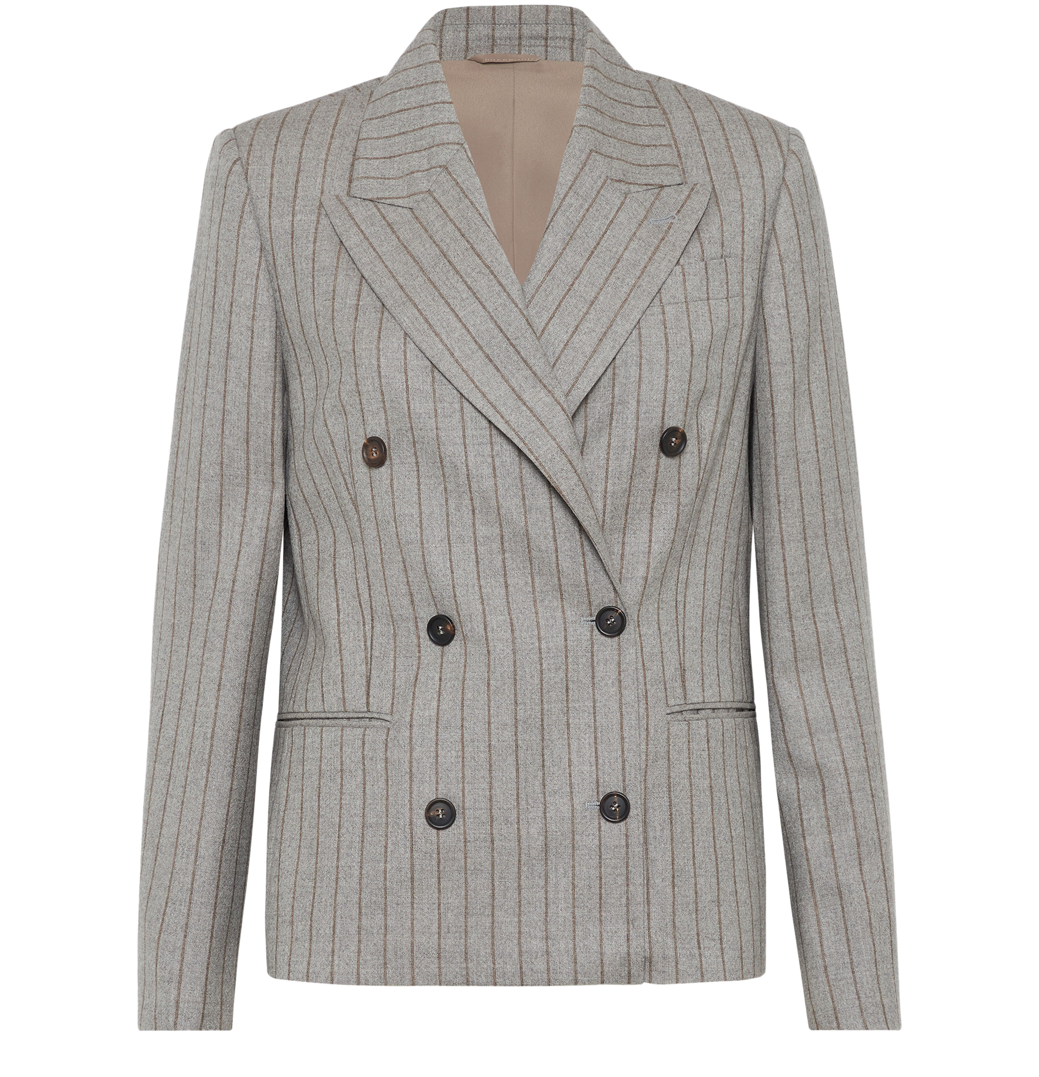 Brunello Cucinelli Moulinè chalk stripe blazer