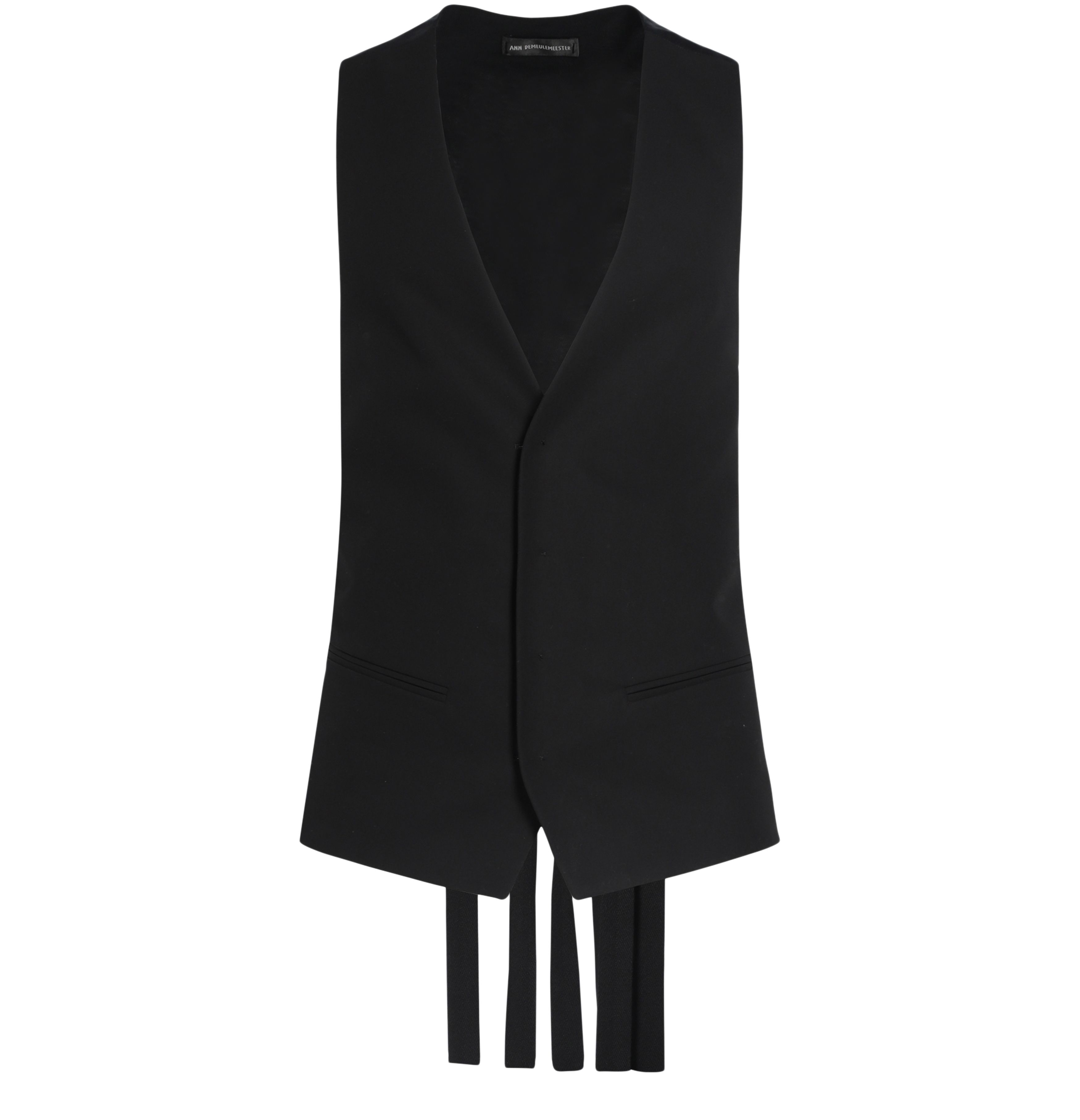 Ann Demeulemeester Ludwig fluid belting waistcoat cotton twill