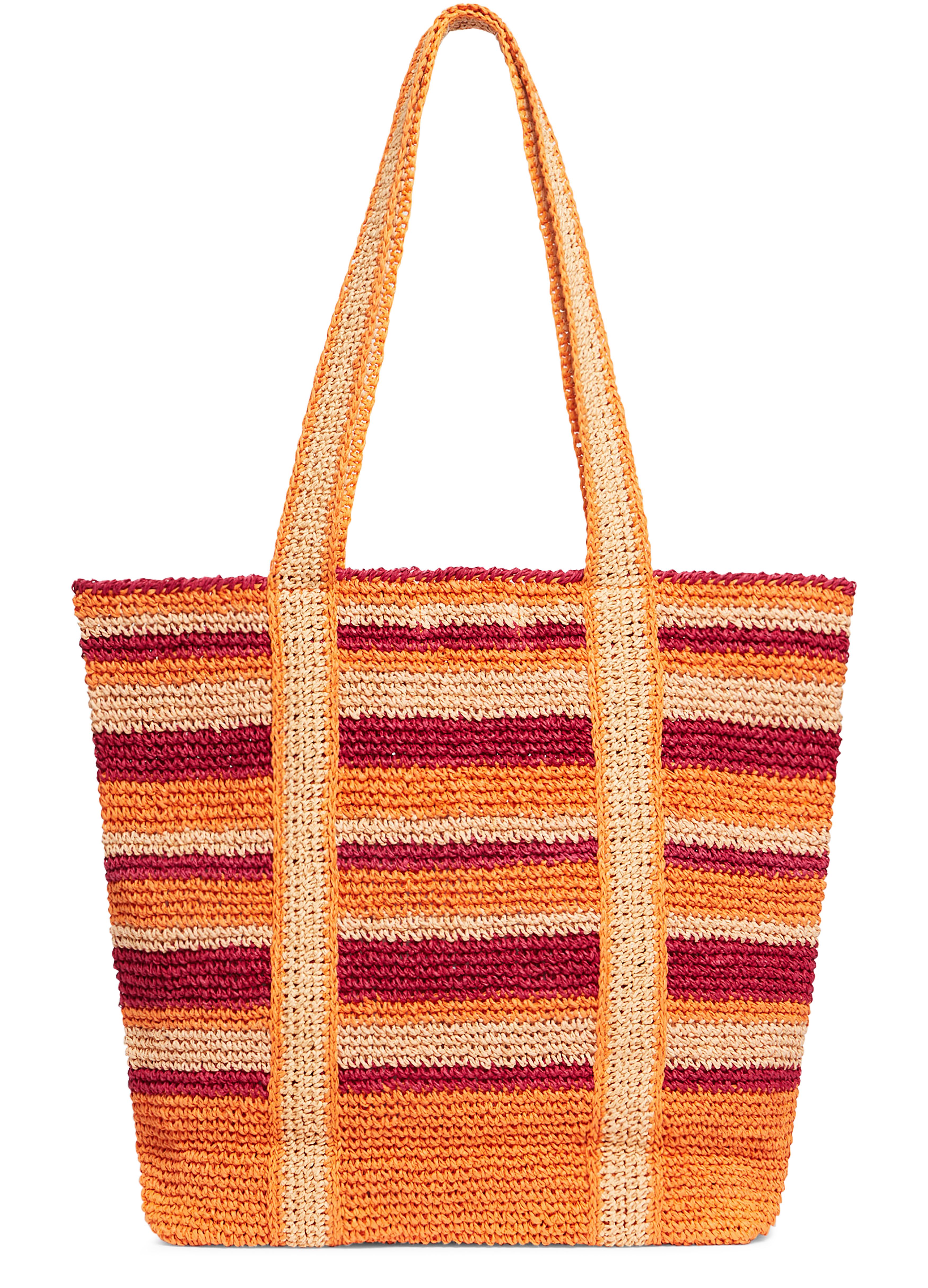  Large raffia cabas tote