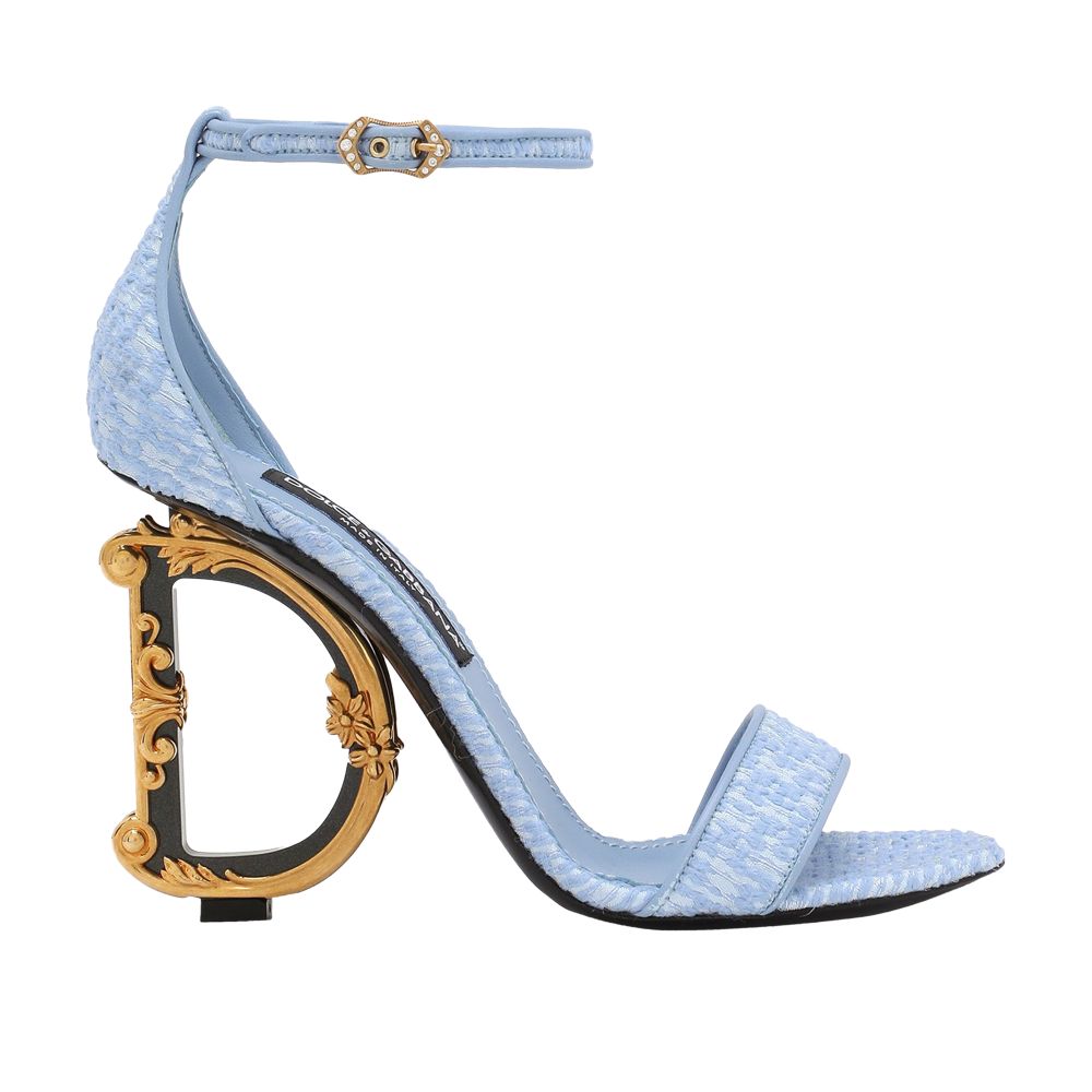 Dolce & Gabbana Boucle sandals with Baroque detail