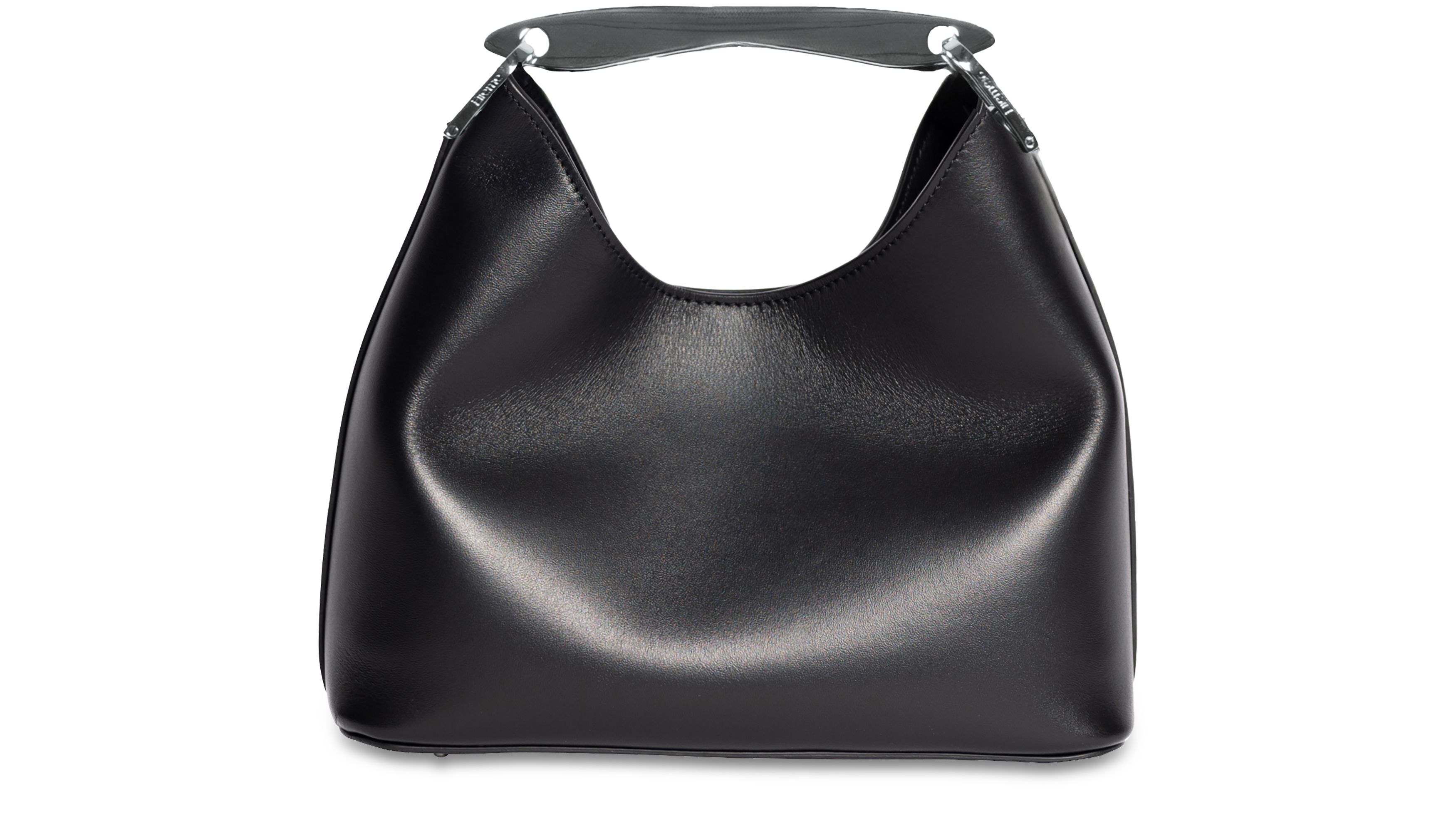 Elleme Boomerang small leather bag with silver hardware