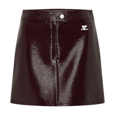 Courrèges Reedition Vinyl mini skirt