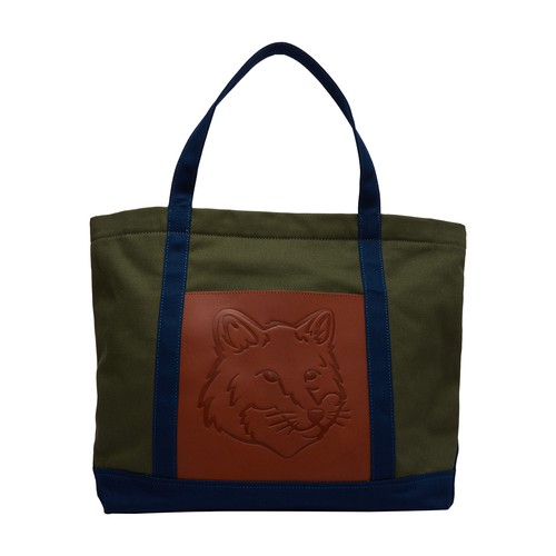 Maison Kitsuné Fox head tote bag