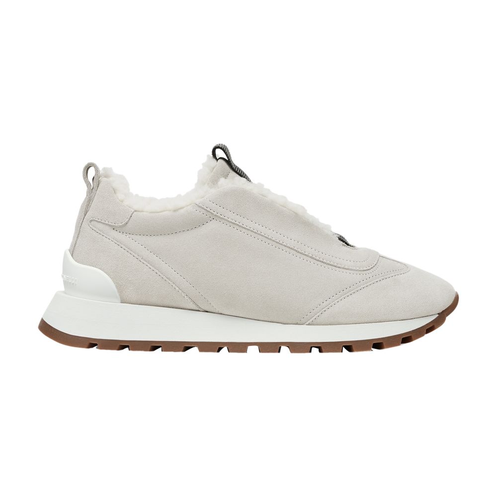 Brunello Cucinelli Suede sneakers with monili