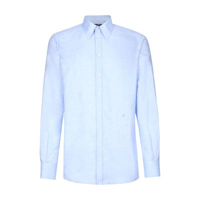 Dolce & Gabbana Cotton and linen Martini-fit shirt