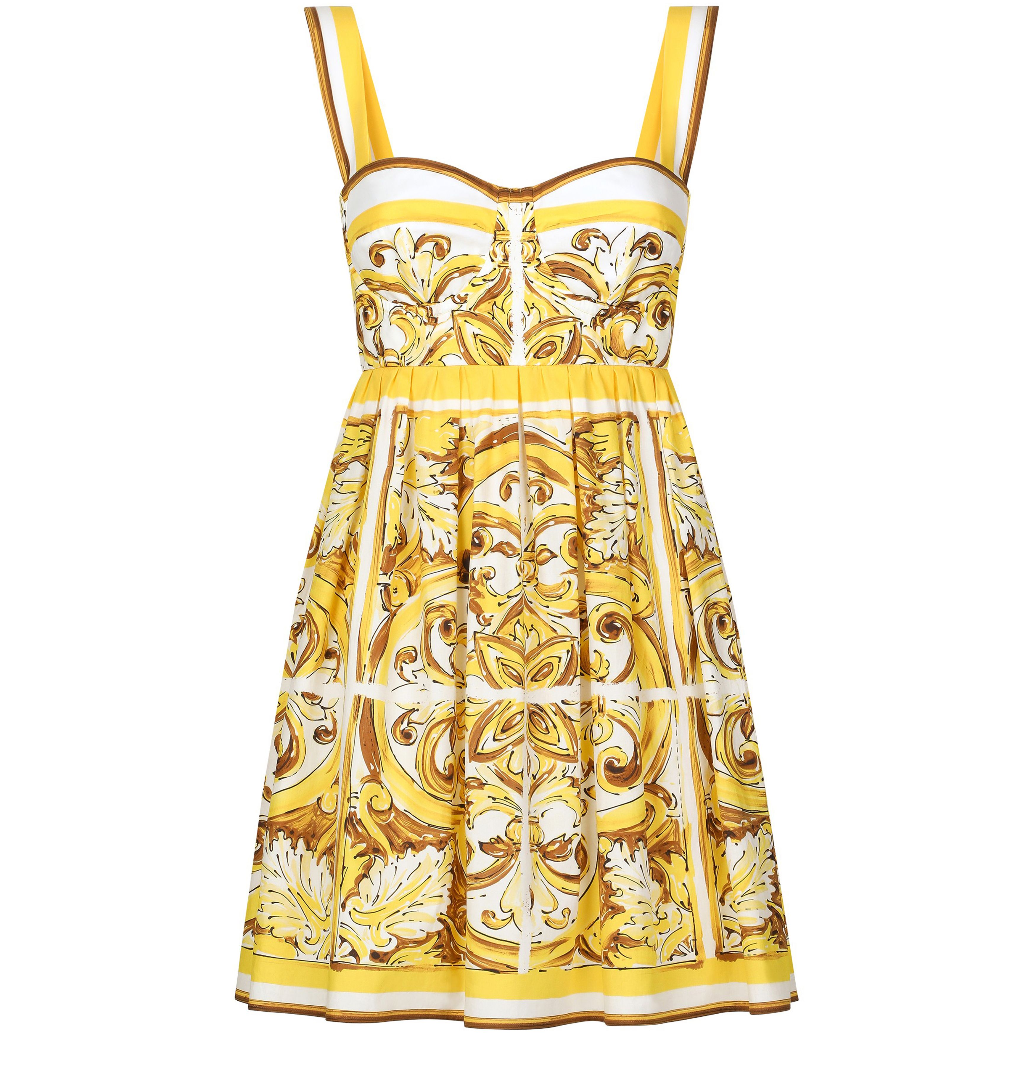 Dolce & Gabbana Majolica short corset bodice dress