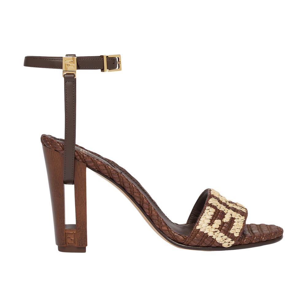 FENDI Delfina round-toe sandals with an ankle strap
