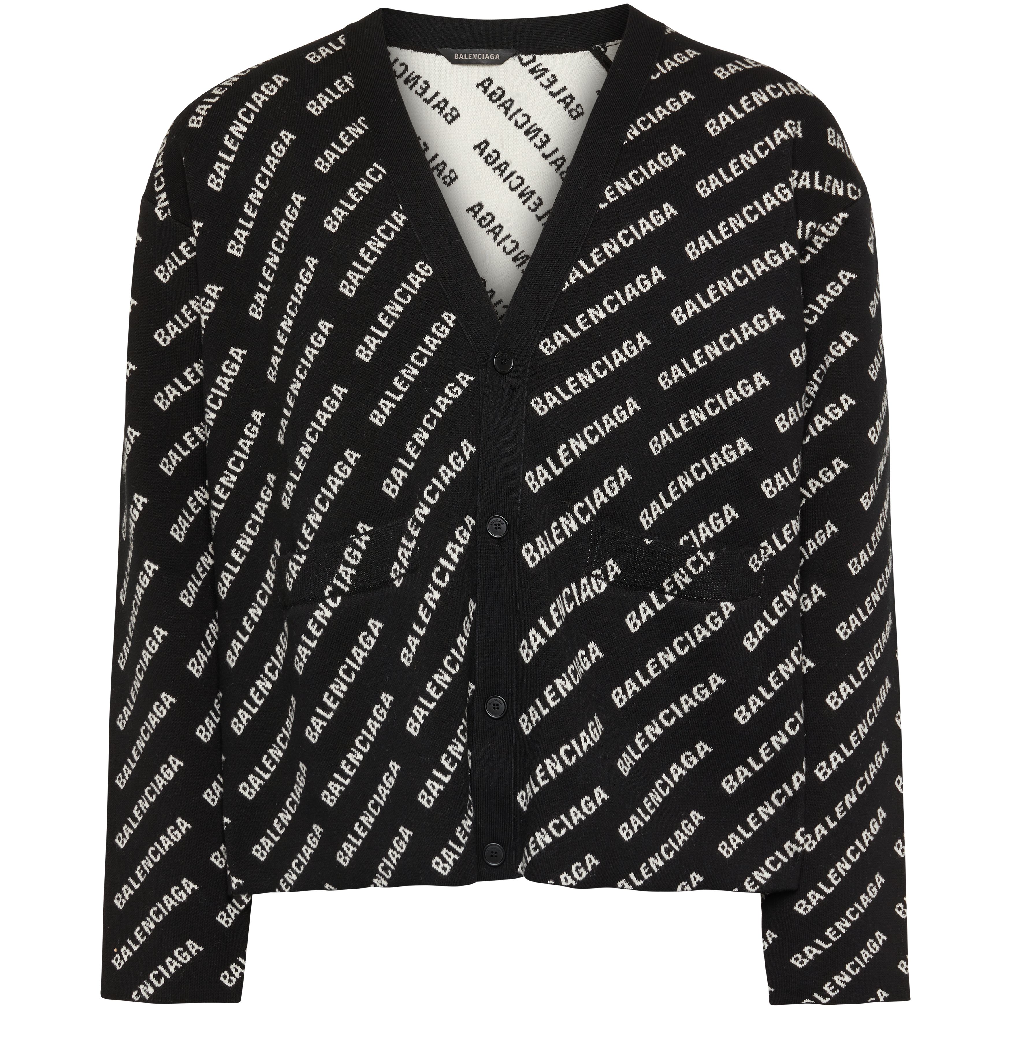 Balenciaga Monogram print buttoned cardigan