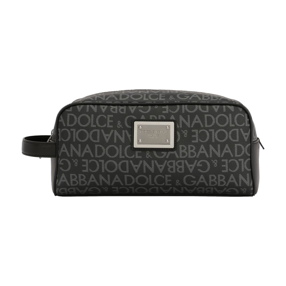 Dolce & Gabbana Coated jacquard toiletry bag