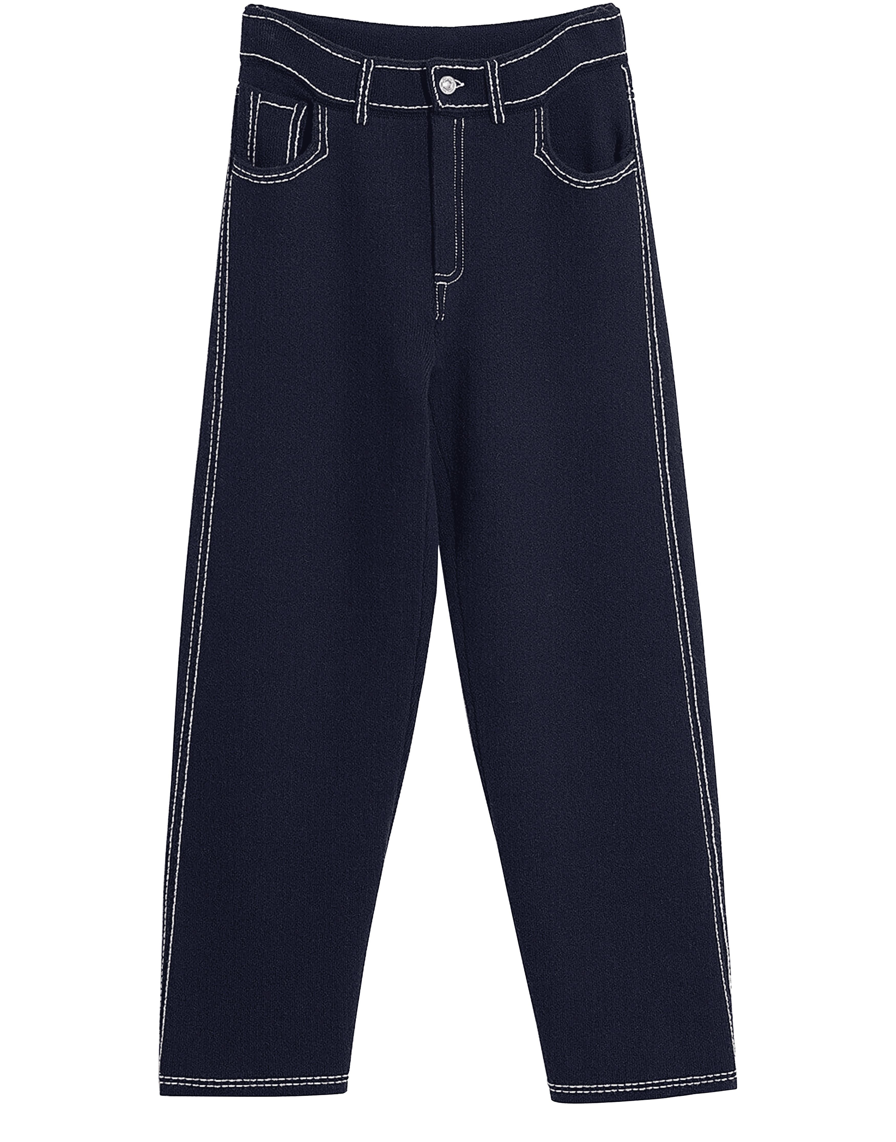 Barrie Denim cashmere and cotton boyfriend trousers