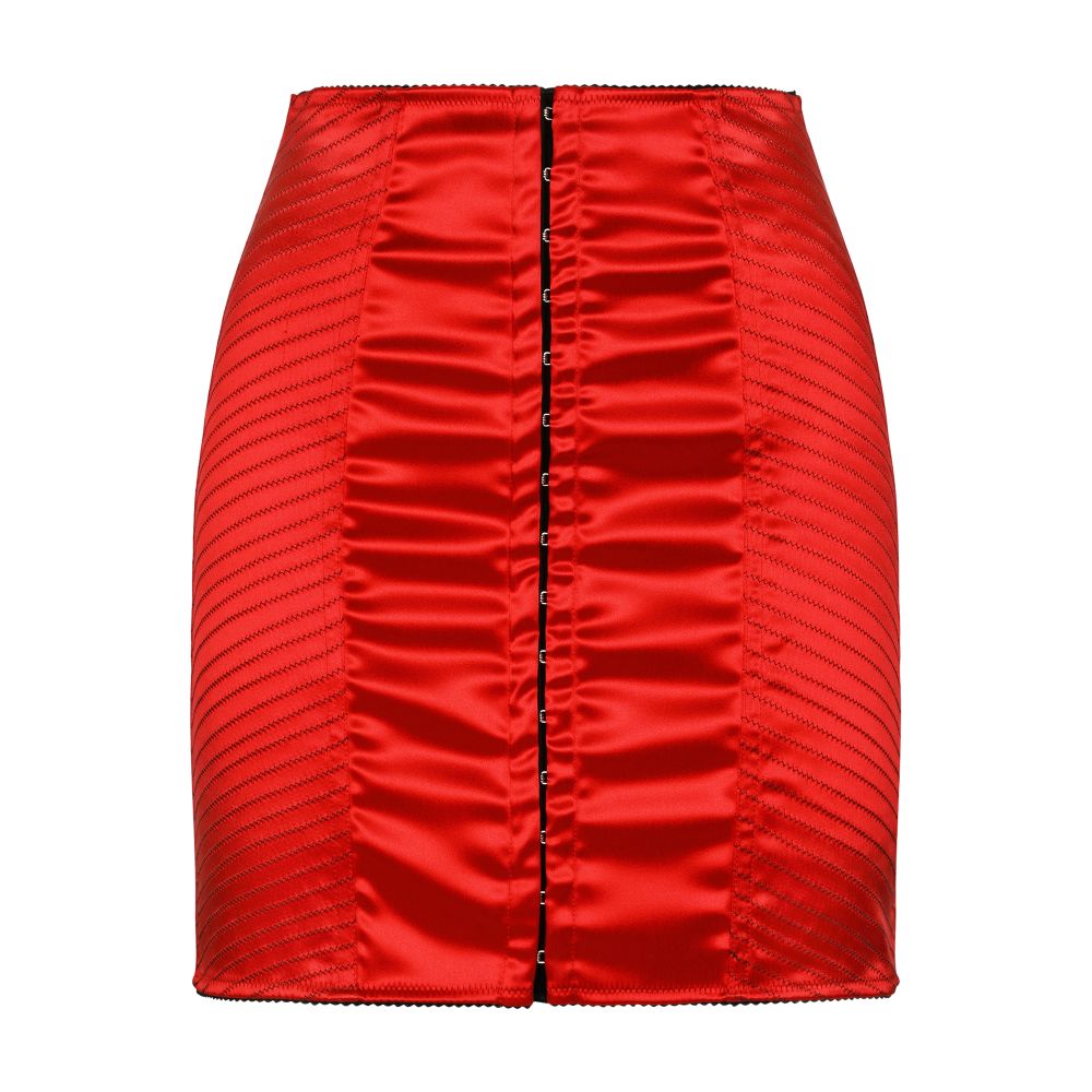 Dolce & Gabbana Satin miniskirt with hook-and-eye fastenings