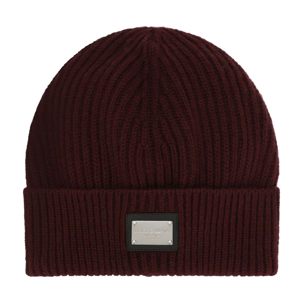 Dolce & Gabbana Knit hat with logo tag