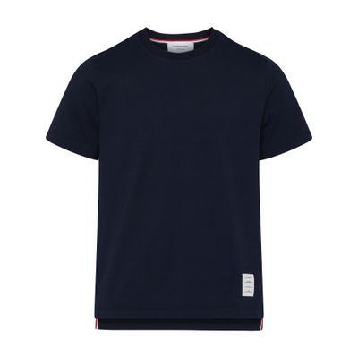 Thom Browne Short sleeve T-shirt with side slit in cotton