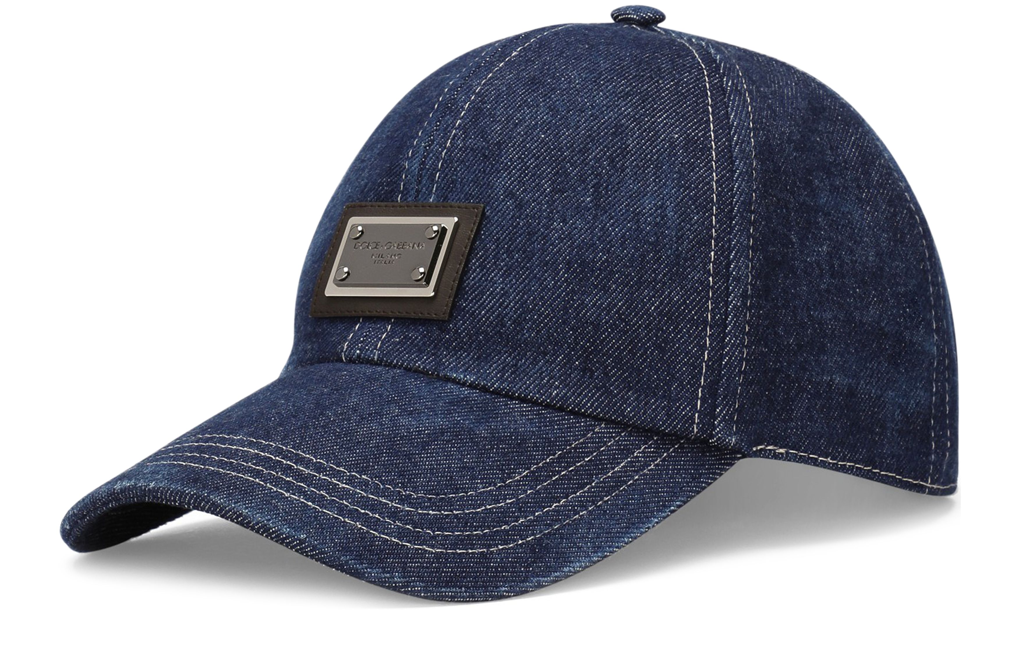 Dolce & Gabbana Denim baseball cap with logo tag