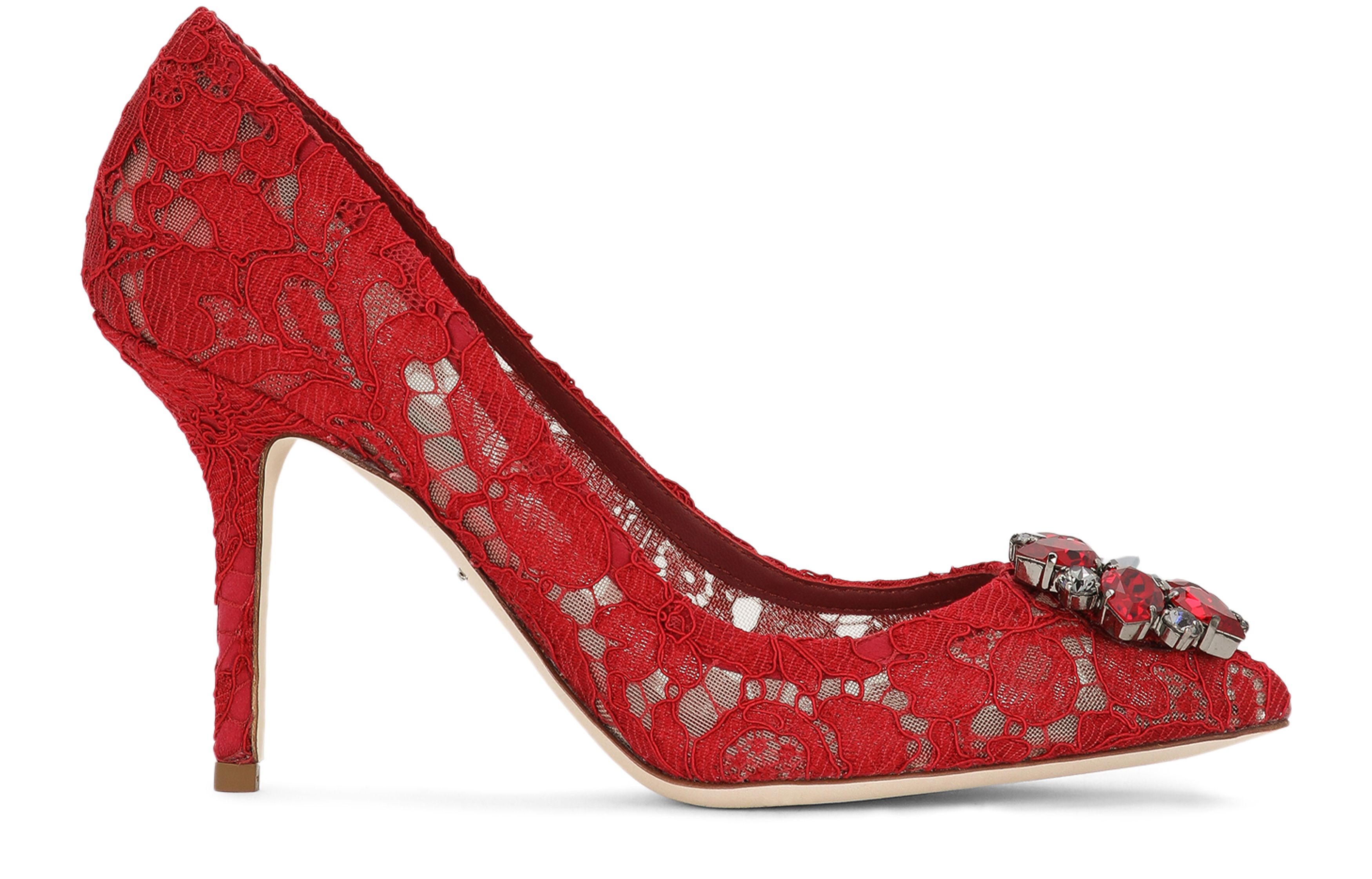 Dolce & Gabbana Taormina lace with crystals pumps