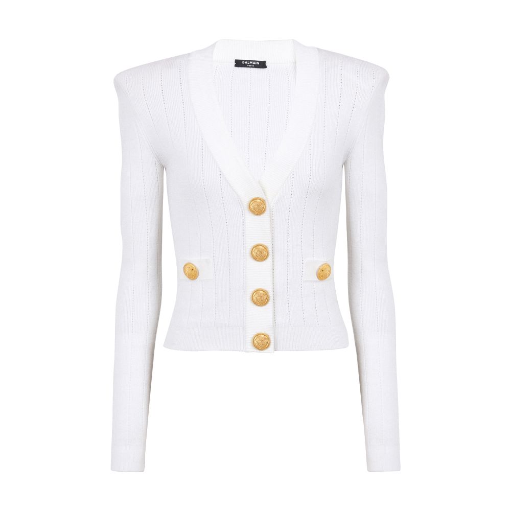 Balmain Cropped knit cardigan