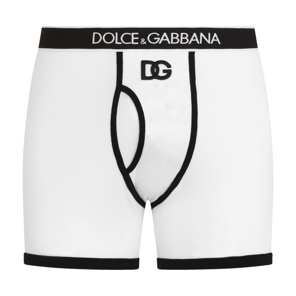 Dolce & Gabbana Long-leg fine-rib cotton boxers