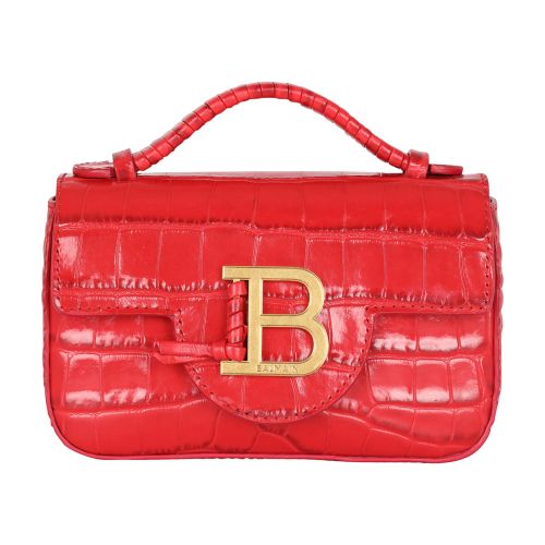 Balmain B-Buzz mini bag in crocodile effect leather