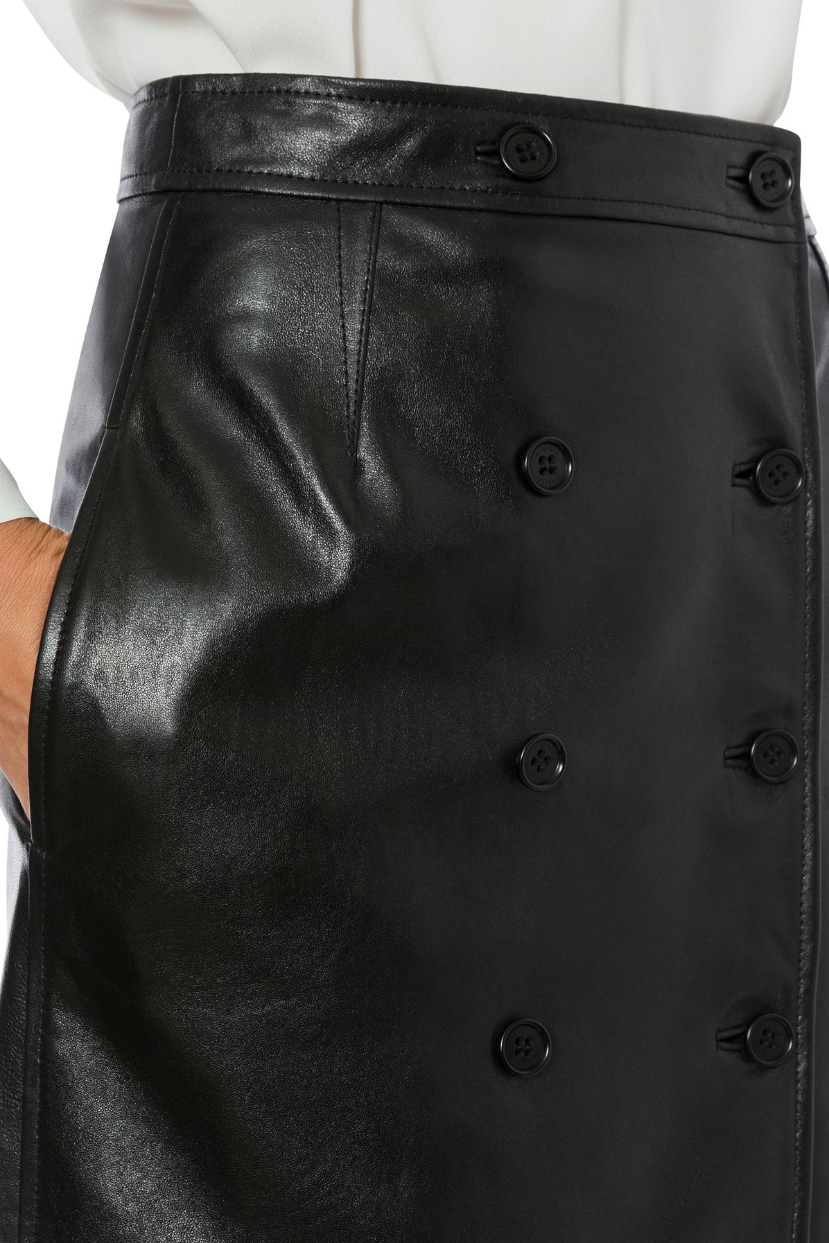 Alberta Ferretti Wrap skirt in nappa leather