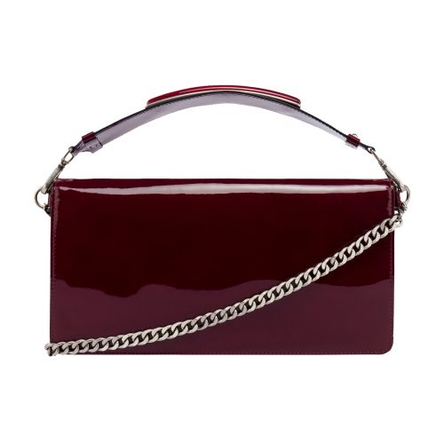 Alberta Ferretti Handle Gem horizontal patent nappa leather bag