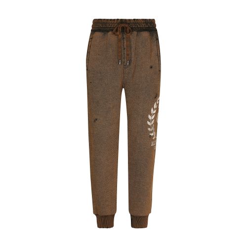 Dolce & Gabbana Washed jersey jogging pants with print