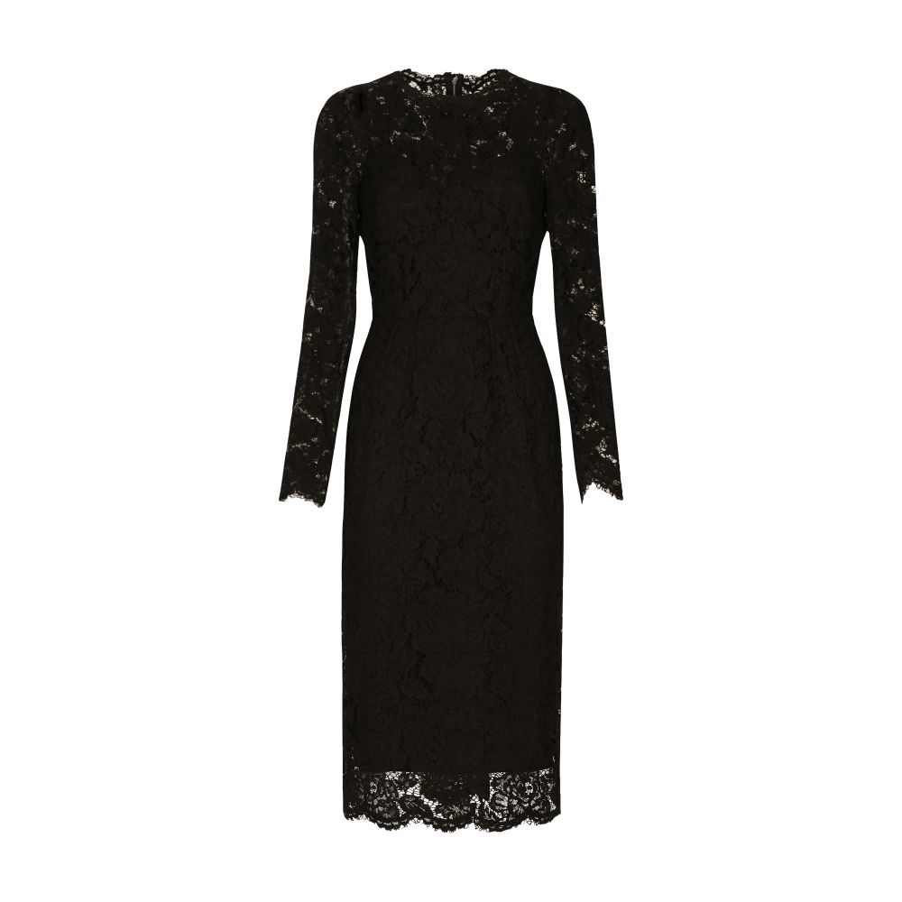 Dolce & Gabbana Long-sleeved stretch lace dress